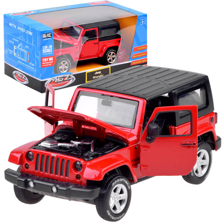 Autíčko Jeep Wrangler – 1:32 červené